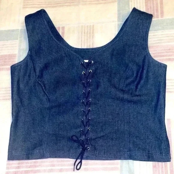 Unique  Corset-Top 100% COTTON EMOI PAR VICKY APPARLEY VINTAGE - Picture 5 of 14